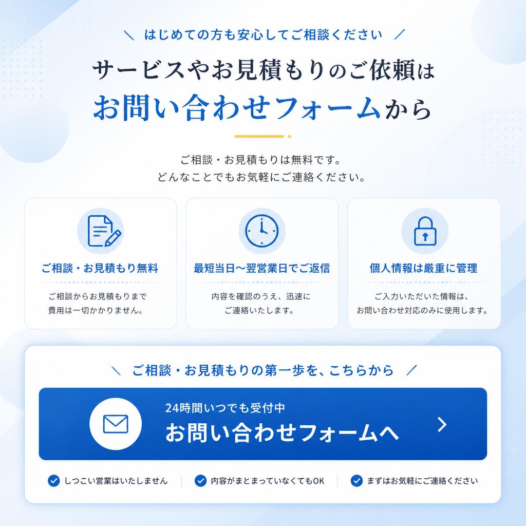 今すぐお問い合わせを！